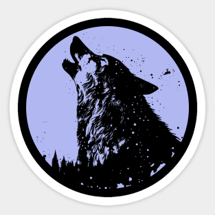 Howling Wolf Sticker